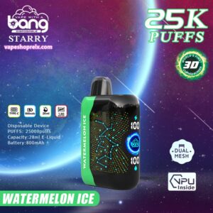 Bang-Starry-25000-Puffs-3-300x300 Bang Starry 25000 Puffs拋棄式電子煙 星空風味霧化棒 全新3D曲面屏幕 歐美爆款