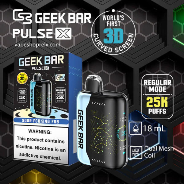 GEEK BAR PULSE X 25000 Puffs 星空一次性拋棄式電子煙/超大容量/可充電/全球爆款現貨正品